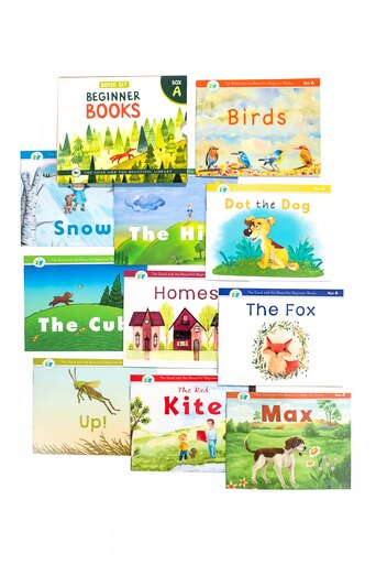 Beginner Books A- Set of 10 books to read for beginners with phonograms and short words. Includes short stories and beautiful illustrations.
